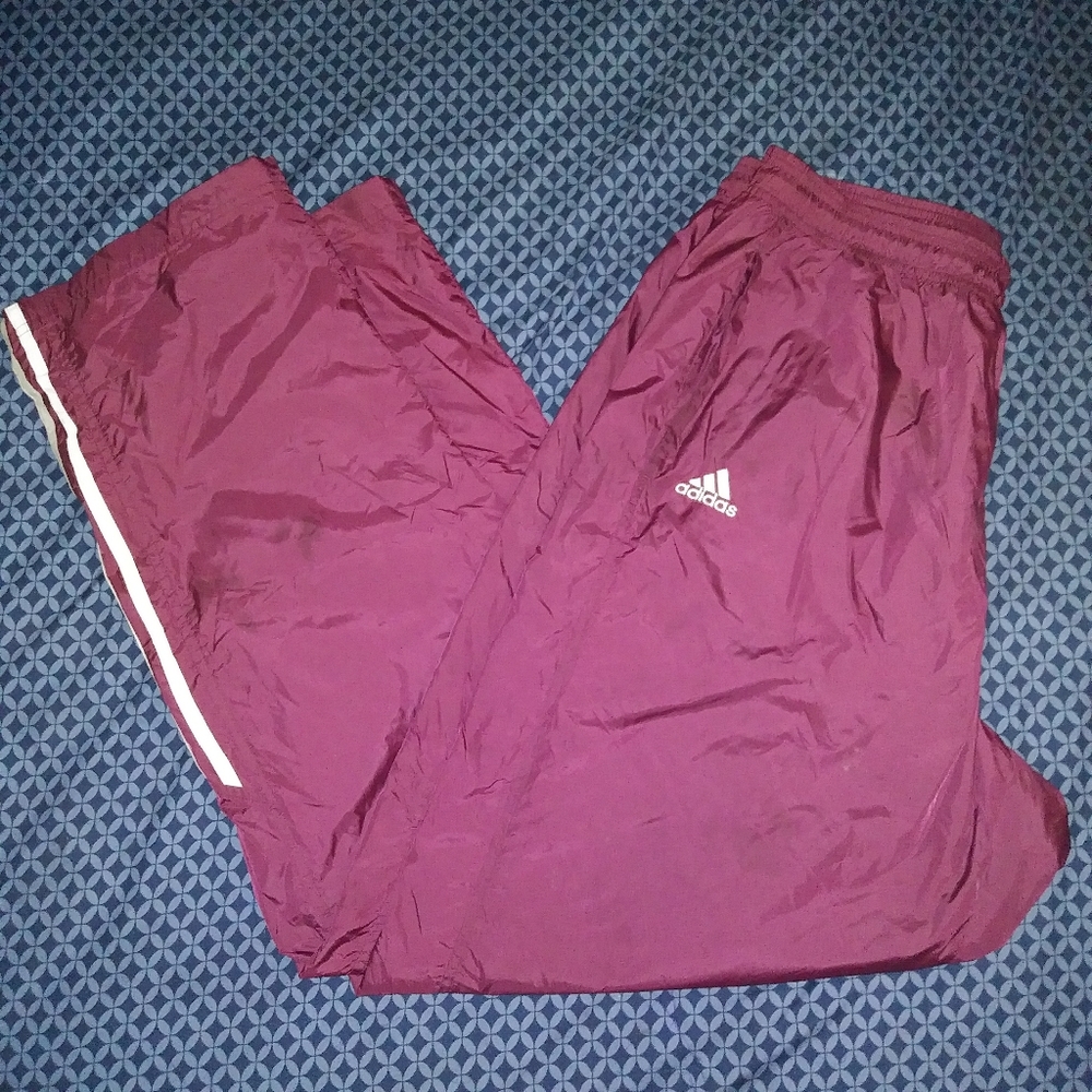Adidas XL Maroon Insulated Jogging Pants!